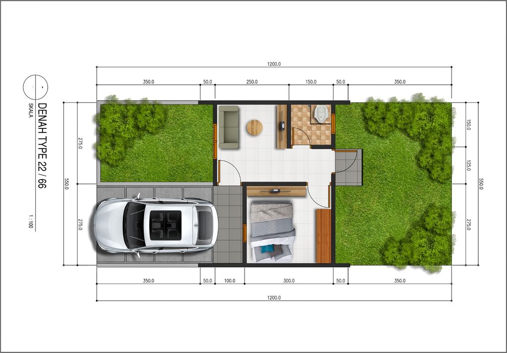 foto denah rumah tipe Aster 2023 perumahan BUKIT CILEGON ASRI