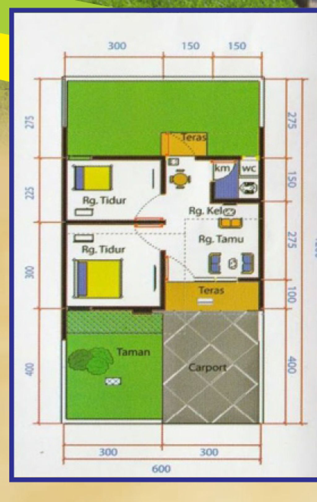 foto denah rumah tipe 30/60 perumahan RAJEG MULYA RESIDENCE 7