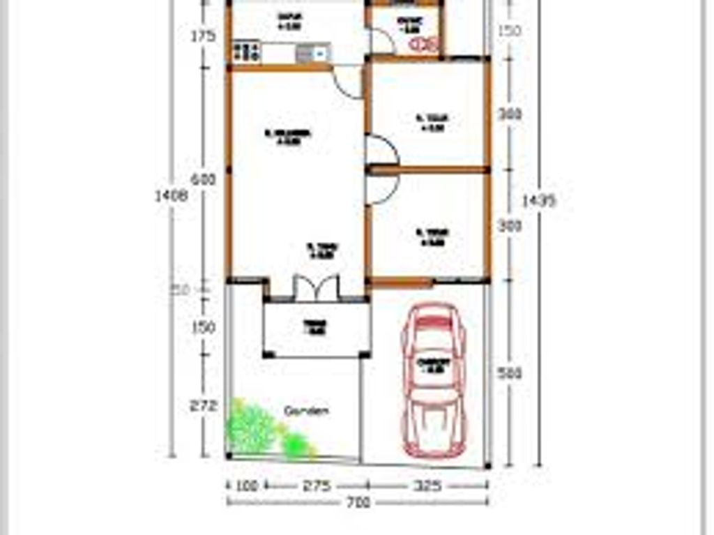 foto denah rumah tipe 27/60 perumahan BUMI CENGKONG LESTARI 1 TAHAP 5