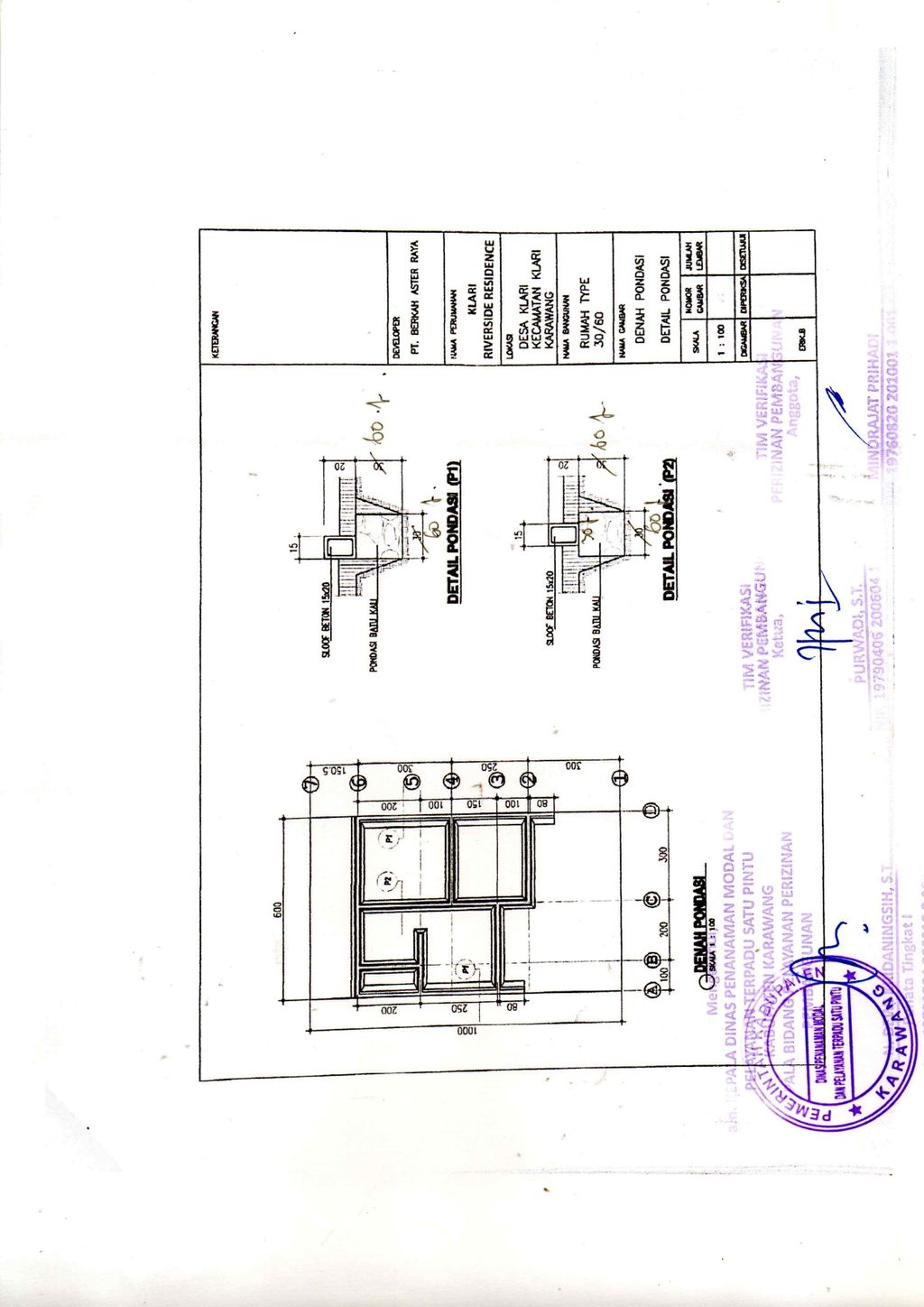 foto denah rumah tipe 30/60 perumahan KLARI RIVERSIDE RESIDENCE 5