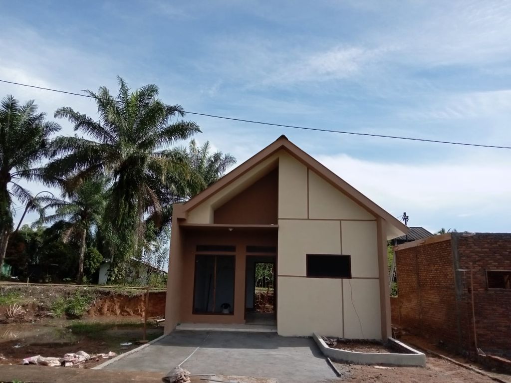 foto tampak rumah tipe 36/98 perumahan Mutiara Marihat Residence