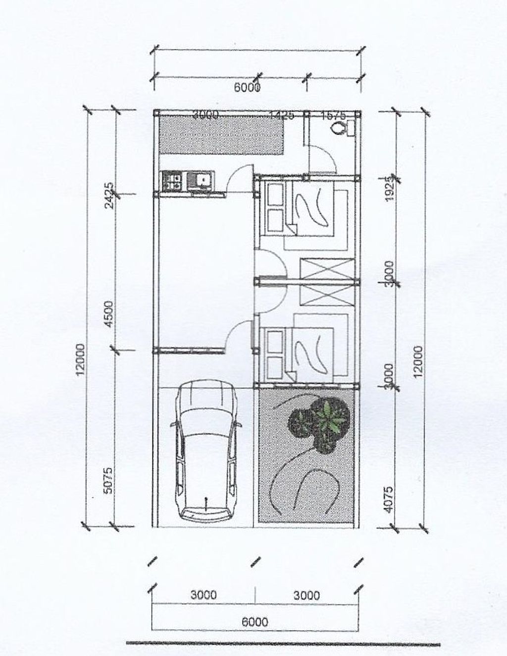 foto denah rumah tipe 36/98 perumahan Mutiara Marihat Residence