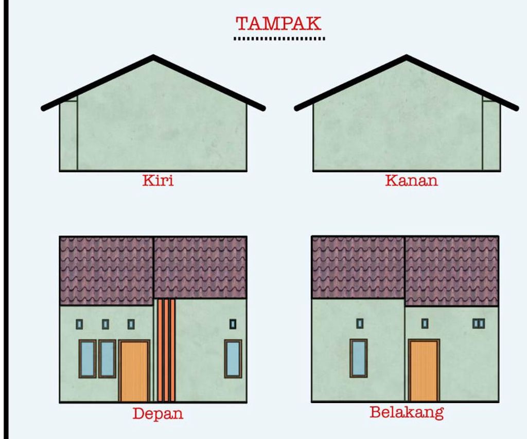 foto tampak rumah tipe 36 perumahan BUHARI MUSLIM RESIDENCE 2