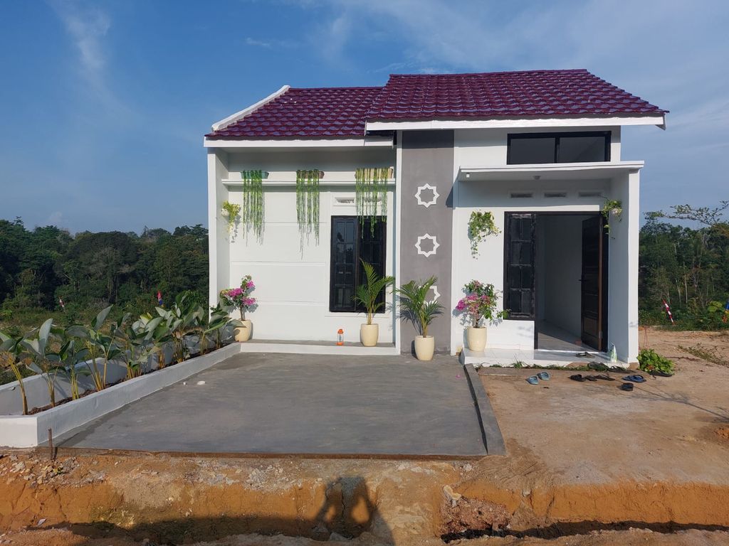 foto tampak rumah tipe 36 perumahan ZAM - ZAM RESIDENCE