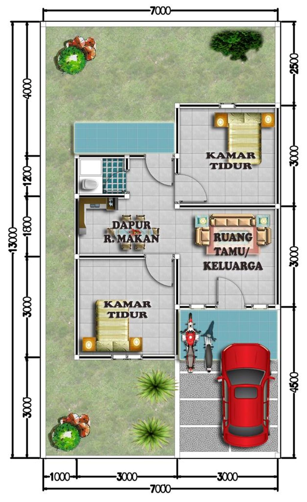 foto denah rumah tipe 36 perumahan Griya Raudhah 5