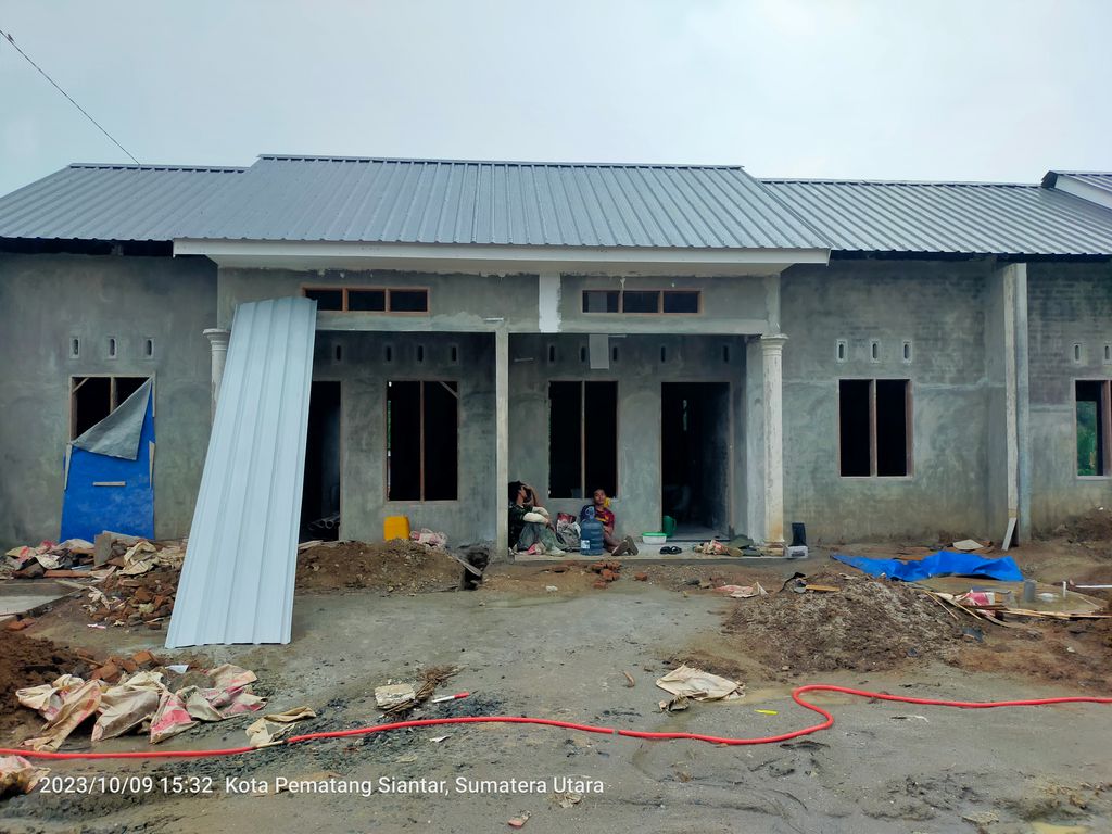 foto tampak rumah tipe 36 perumahan Dimensi Permata