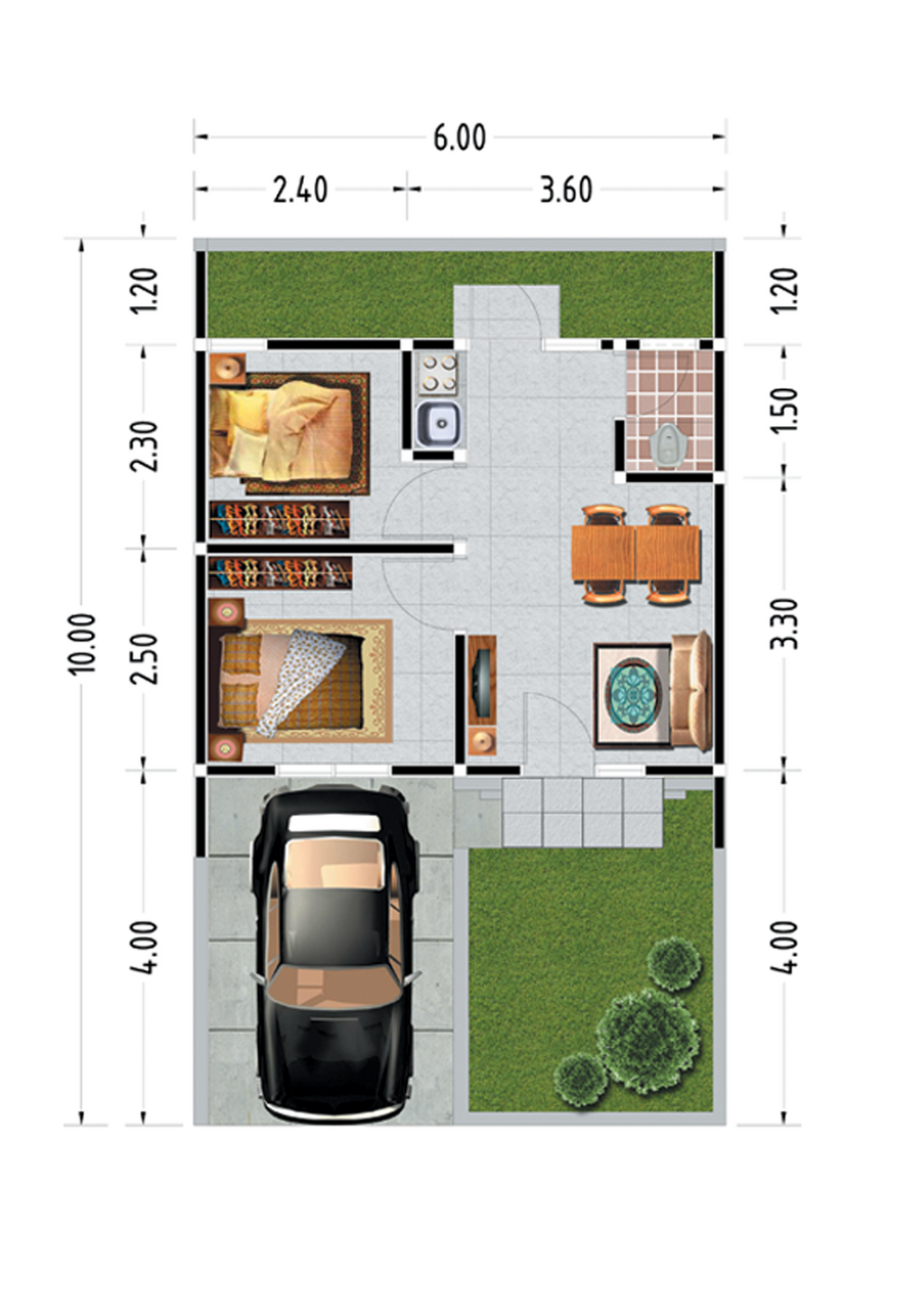 foto denah rumah tipe Neo 30 perumahan JAZEERA CIKARANG RESIDENCE