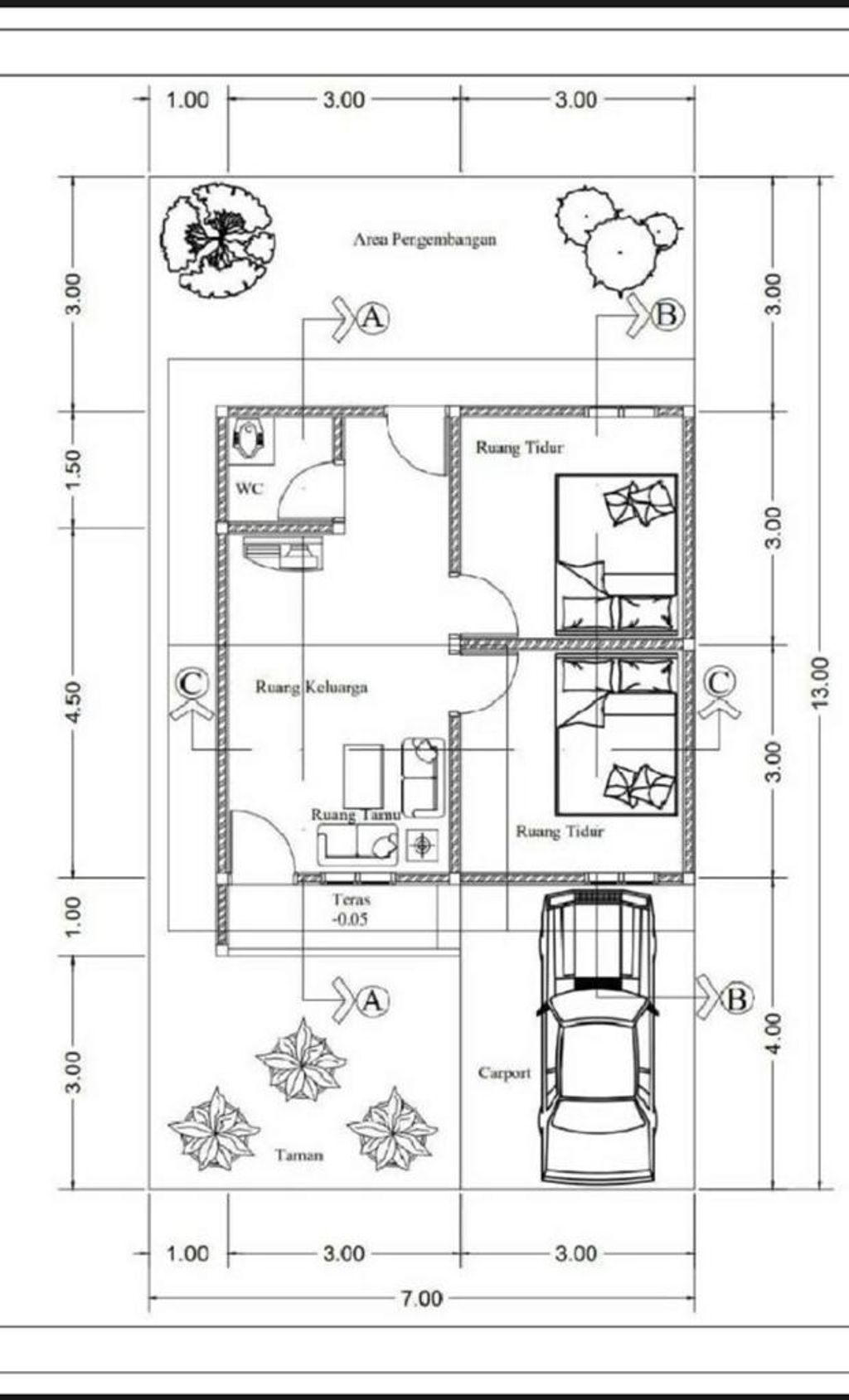 foto denah rumah tipe 36 perumahan DIVA REGENCY 3