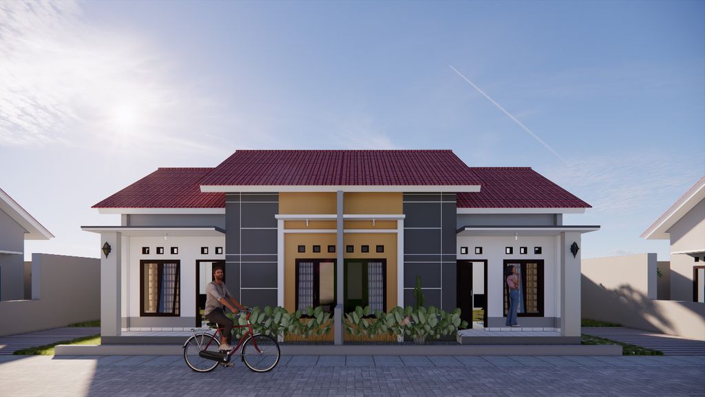 foto tampak rumah tipe 36 perumahan JORENA RESIDENCE LAMONGAN