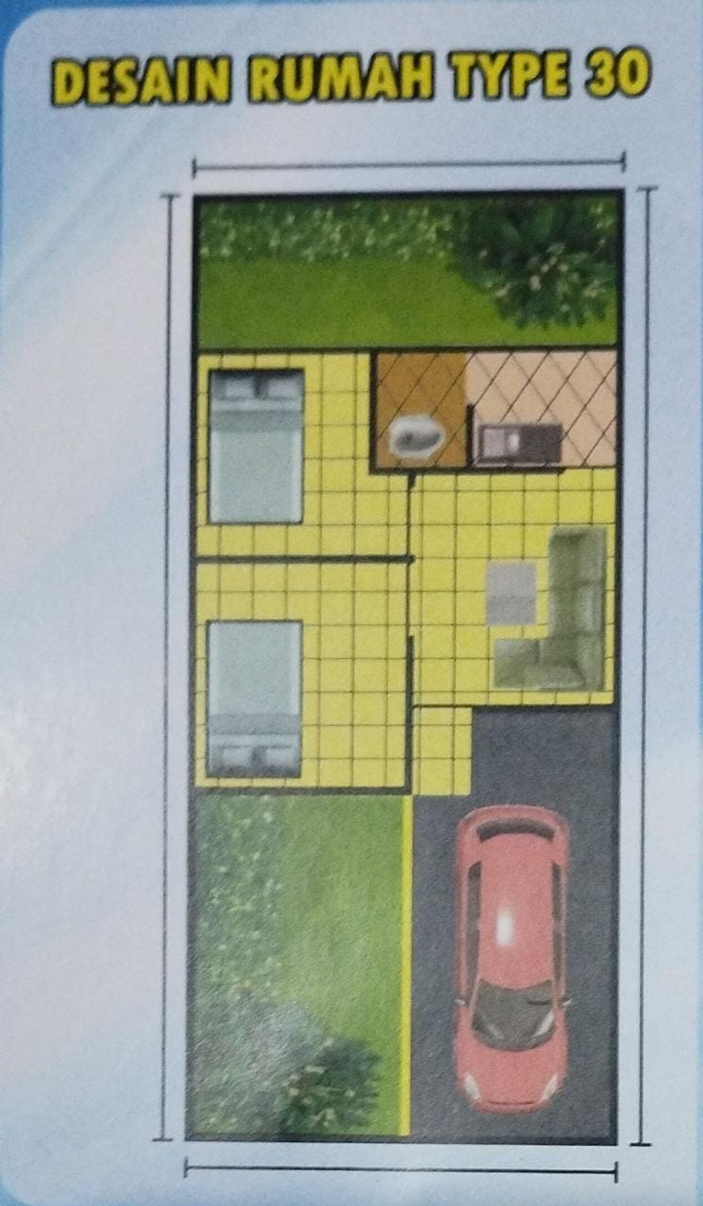 foto denah rumah tipe 30 perumahan ST@IN RESIDENCE TANJUNGSARI 2