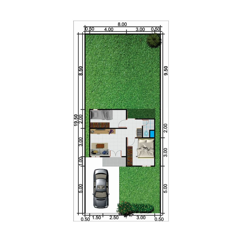 foto denah rumah tipe 36 perumahan ATIKA ASRI RESIDENCE