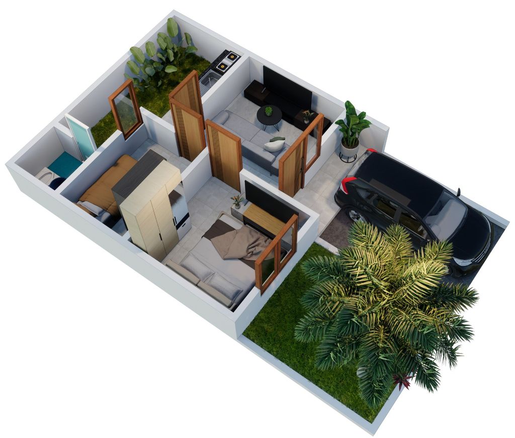 foto denah rumah tipe 30/66 perumahan CEMPAKA JAYASAMPURNA RESIDENCE