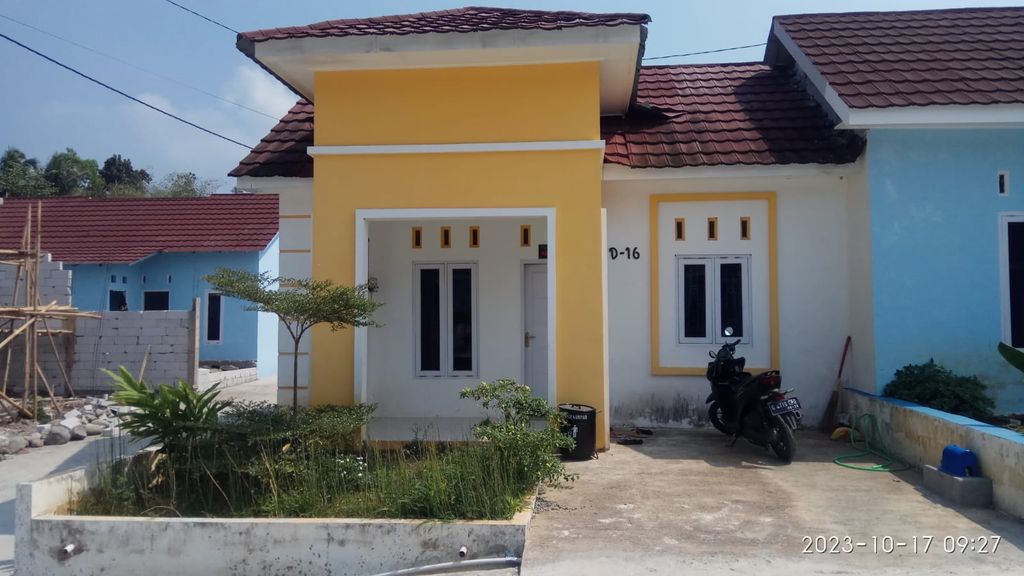 foto tampak rumah tipe 54/98 perumahan bilqila ranca asri