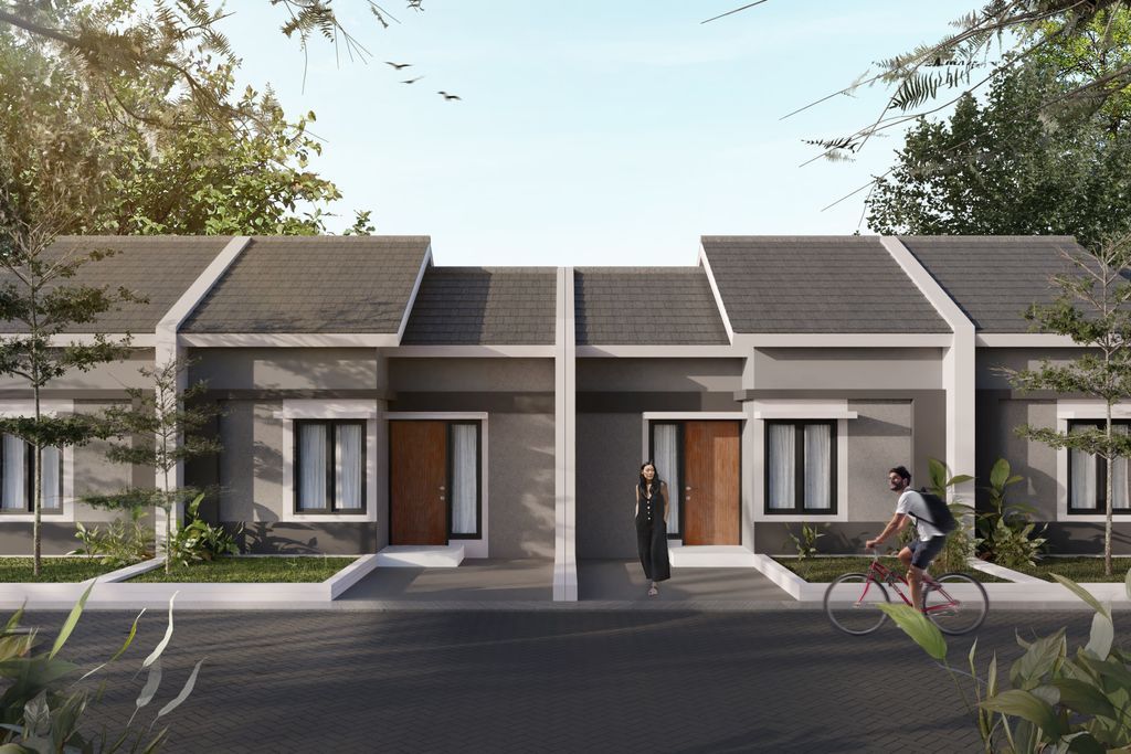 foto tampak rumah tipe Adara (Hook 80) perumahan Casa Asasta