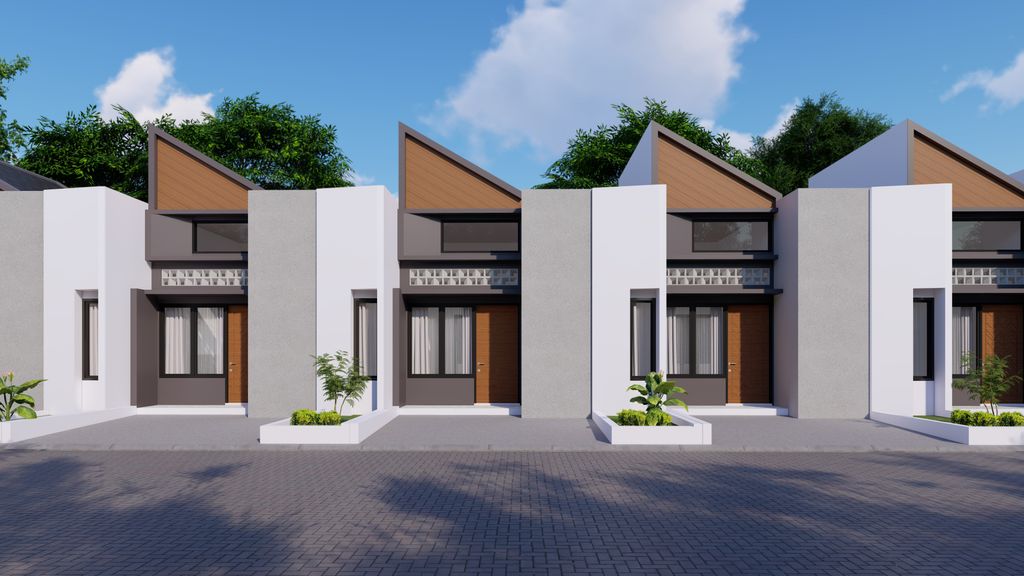 foto tampak rumah tipe Amerta perumahan Casa Asasta