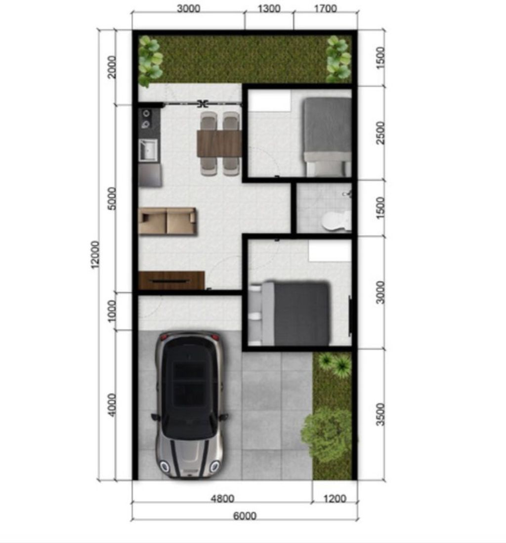 foto denah rumah tipe Amerta (Hook) perumahan Casa Asasta