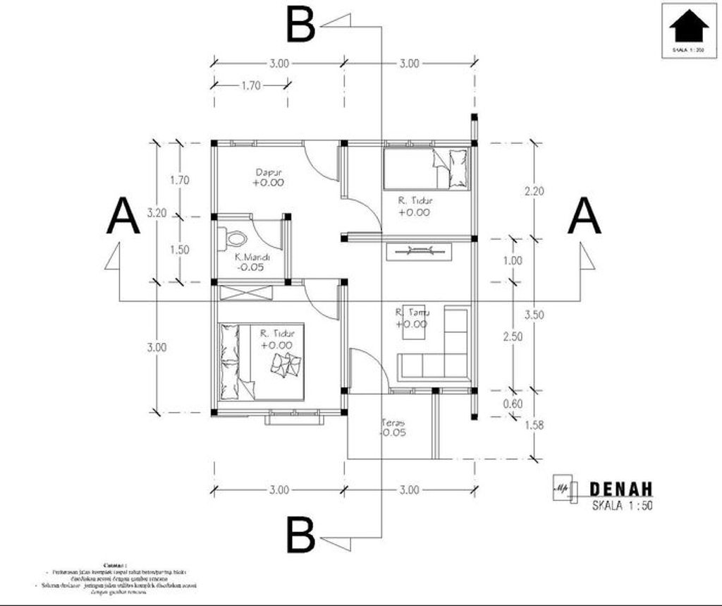 foto denah rumah tipe subsidi perumahan MEDINA RESIDENCE 4.1