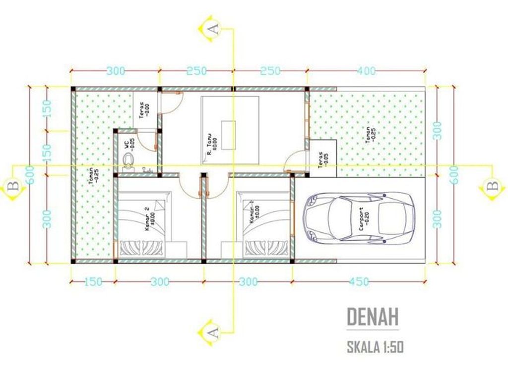 foto denah rumah tipe 36 perumahan DREAMLAND PANORAMA 2