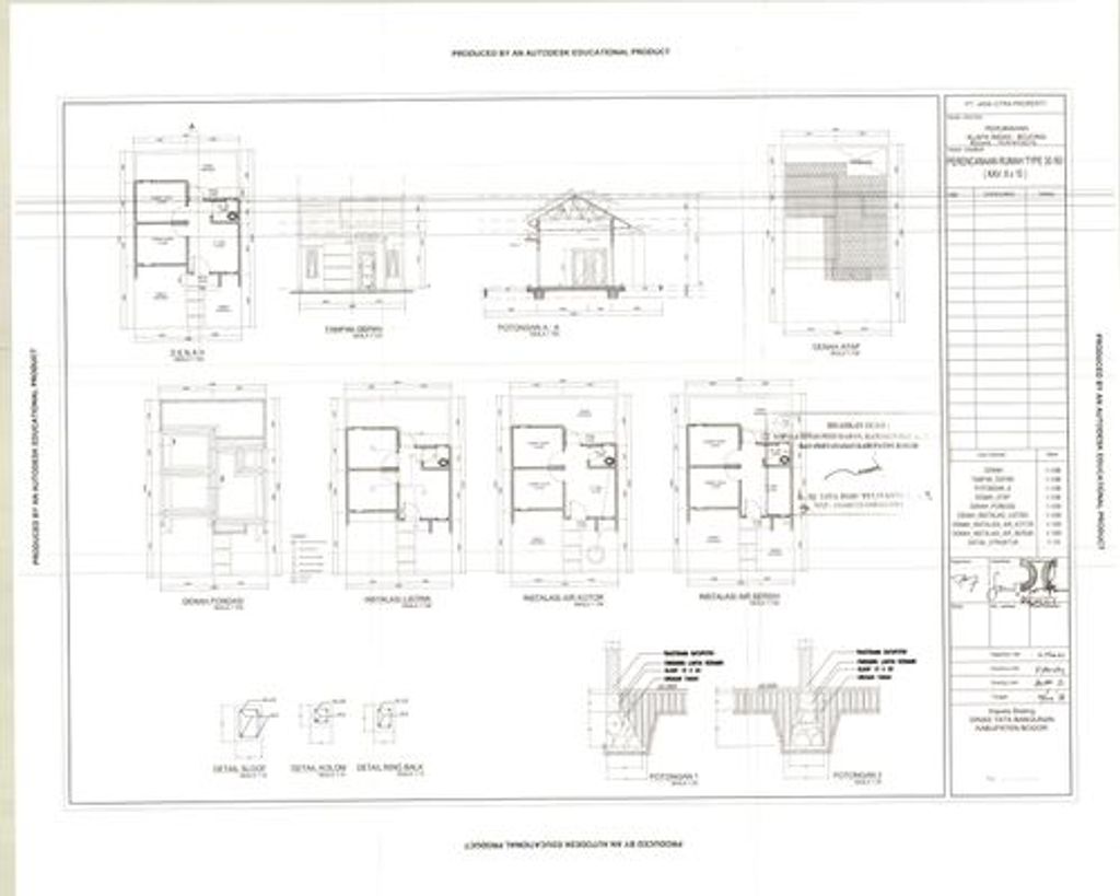 foto denah rumah tipe Subsidi 6x10 181 Juta Tanah 72m2 perumahan Klapa Indah Tahap 2