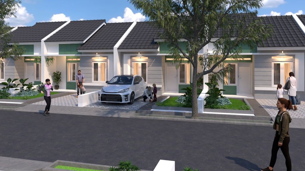foto tampak rumah tipe 36 subsidi perumahan Perumahan Samara Gardenia Natar