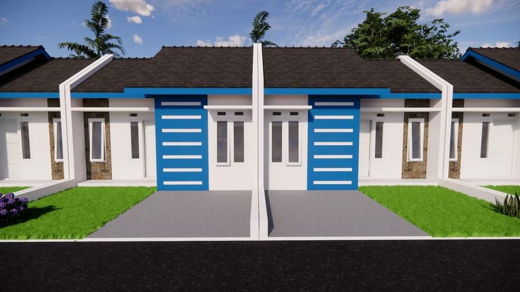 foto tampak rumah tipe Mawar perumahan BMW GARUM