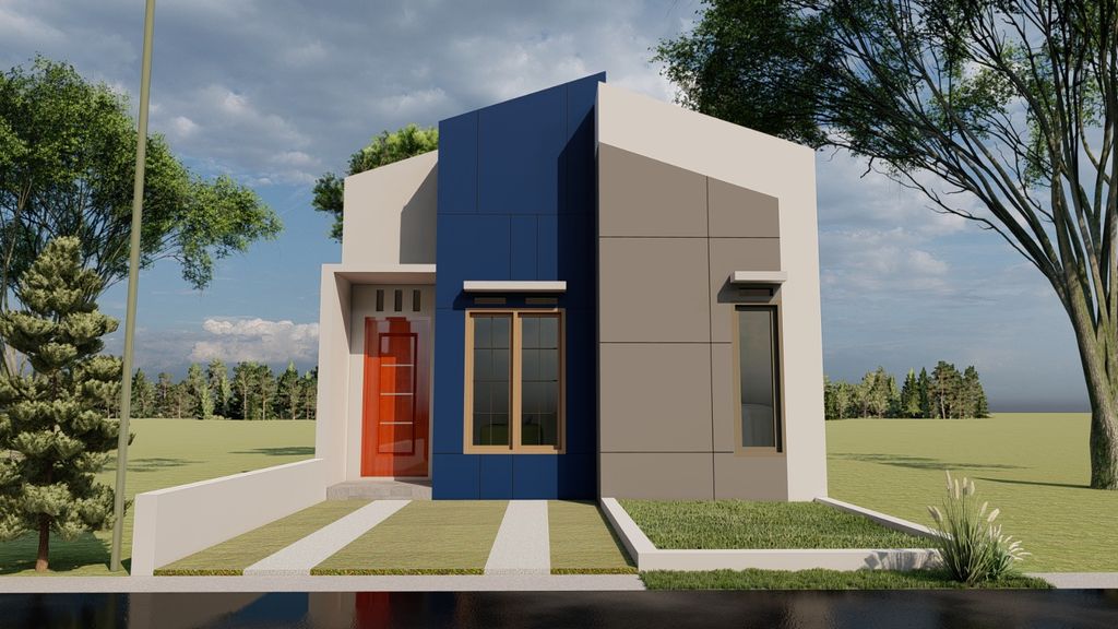foto tampak rumah tipe 36/84 perumahan the Grand Kartanegara