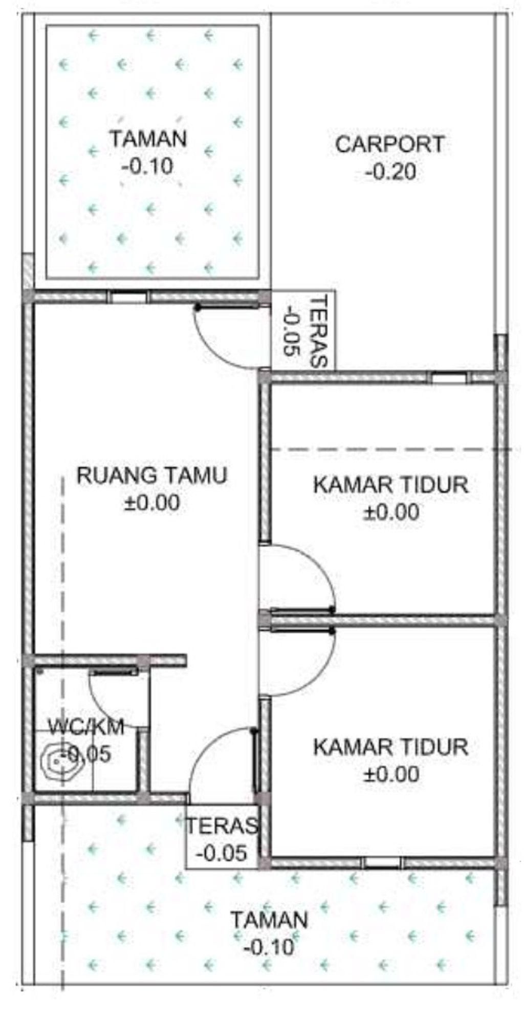 foto denah rumah tipe 36 perumahan SYAKIRAH RESIDENCE PARE PARE