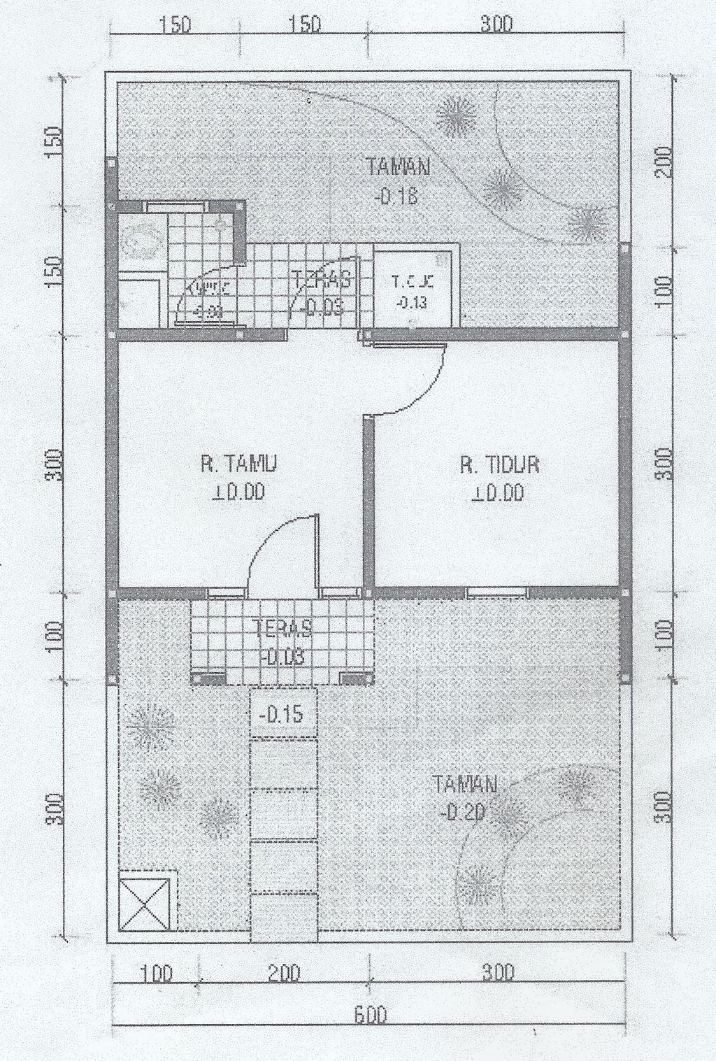 foto denah rumah tipe 22/60 perumahan GRAMAPURI PERSADA
