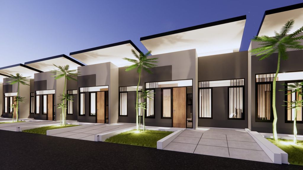 foto tampak rumah tipe 36/72 perumahan Green Nusantara Residence 3