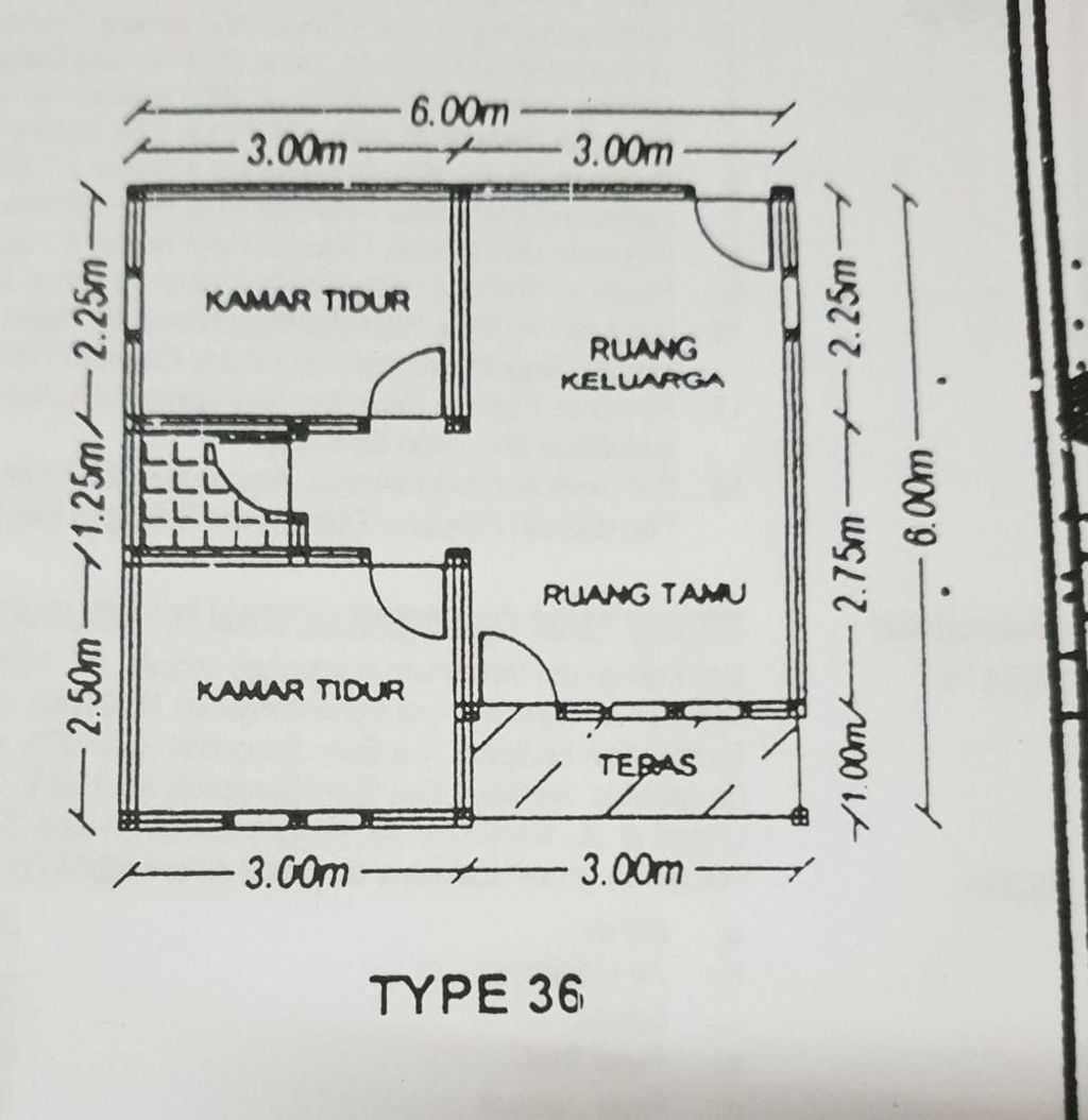 foto denah rumah tipe 36 - 5 perumahan PESONA MANDUHARA