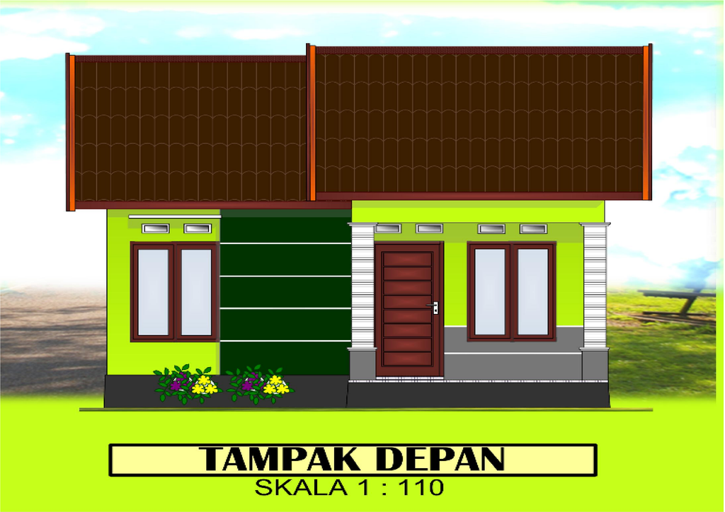 foto tampak rumah tipe 36 perumahan CIPTA GRIYA JALAN DURIAN