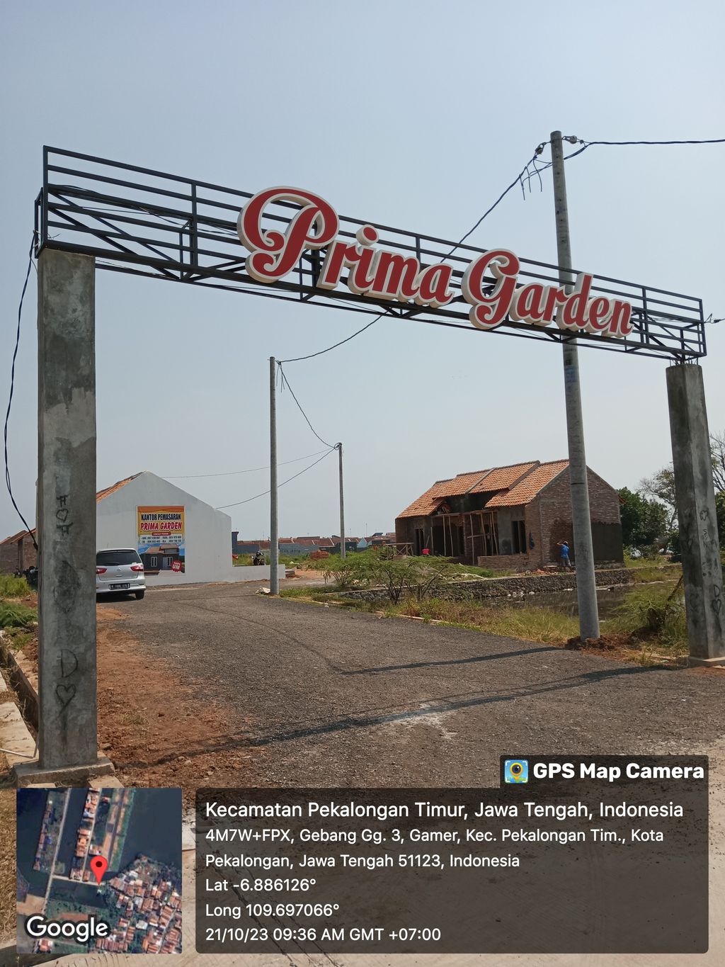foto gerbang perumahan Prima Garden