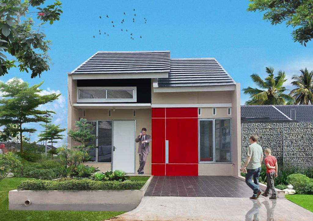 foto tampak rumah tipe 36 / 72 perumahan Cikarang Lake View
