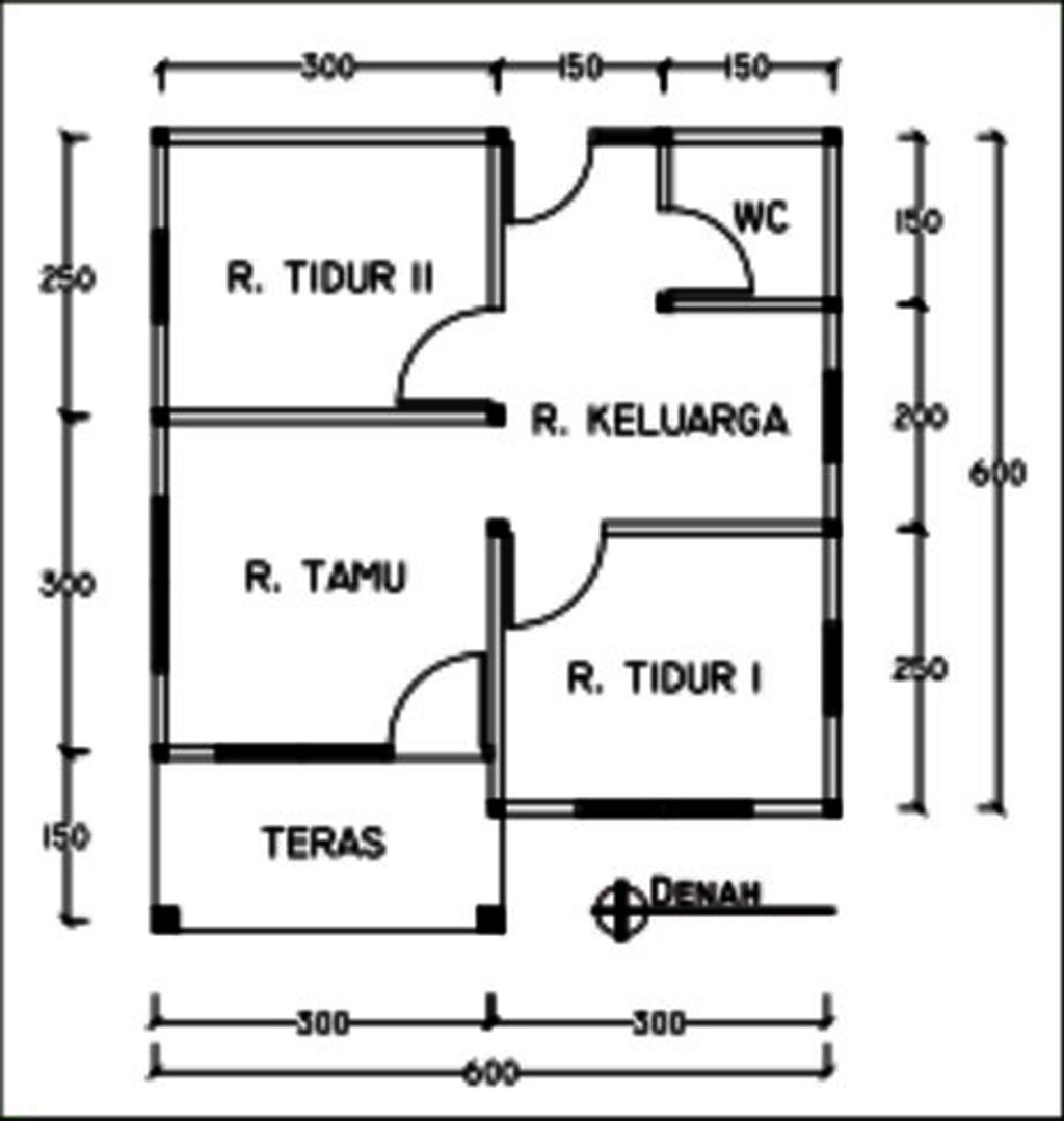 foto denah rumah tipe 36 perumahan DARUSSALAM HARMONI TAHAP 2