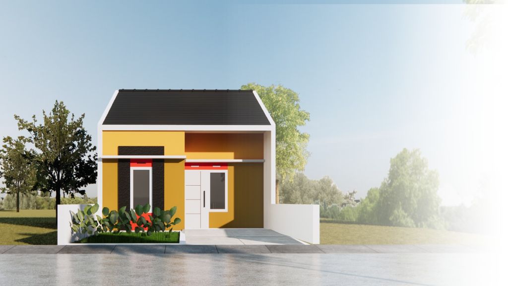 foto tampak rumah tipe 36 perumahan GRAND ZAM ZAM REGENCY TAJINAN