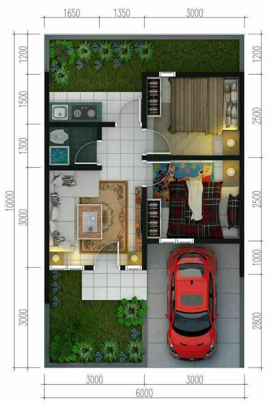 foto denah rumah tipe 30 perumahan WALISONGO RESIDENCE PAKUSARI