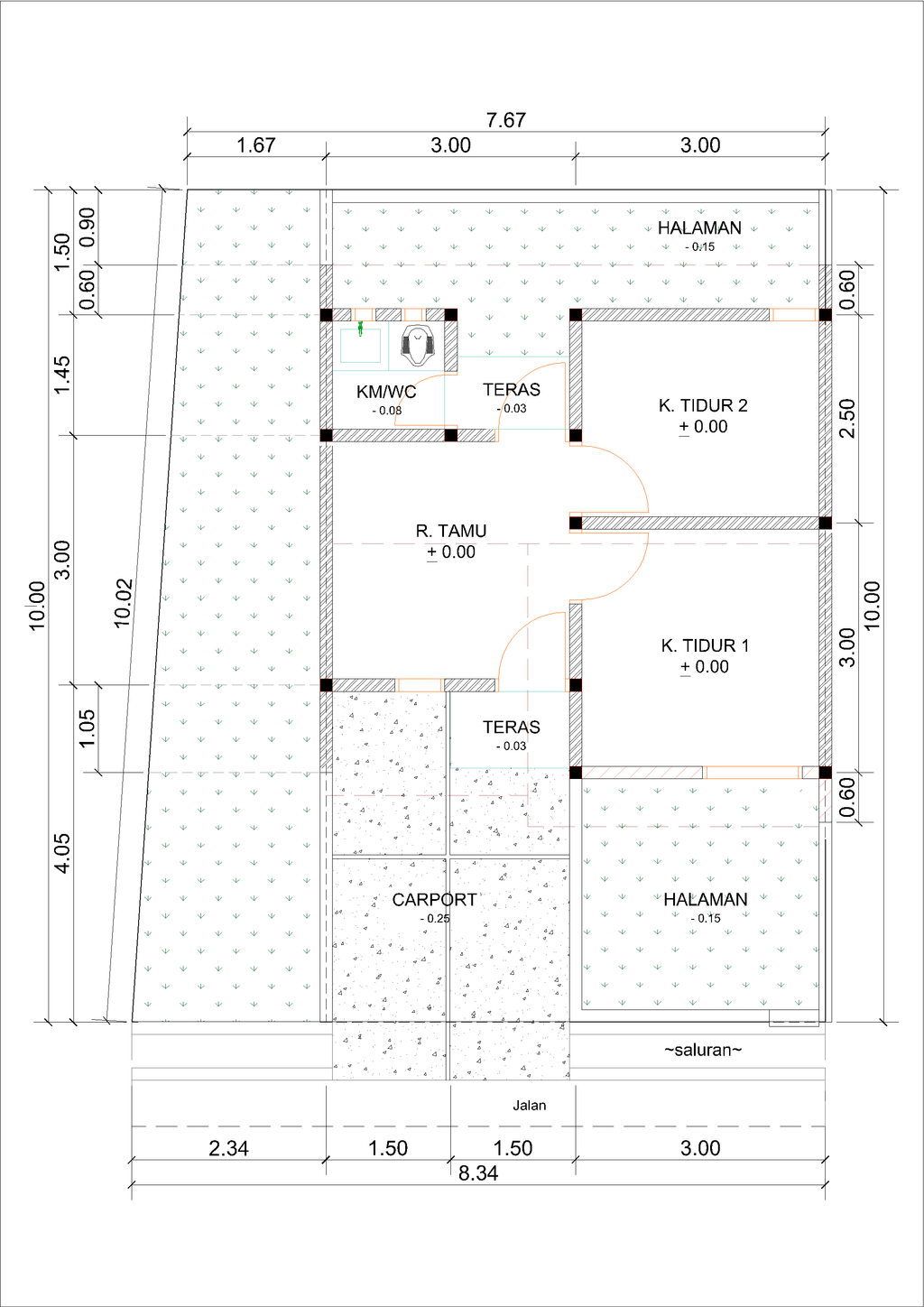 foto denah rumah tipe F04-7 perumahan Kepuren Residence (Kepuren)
