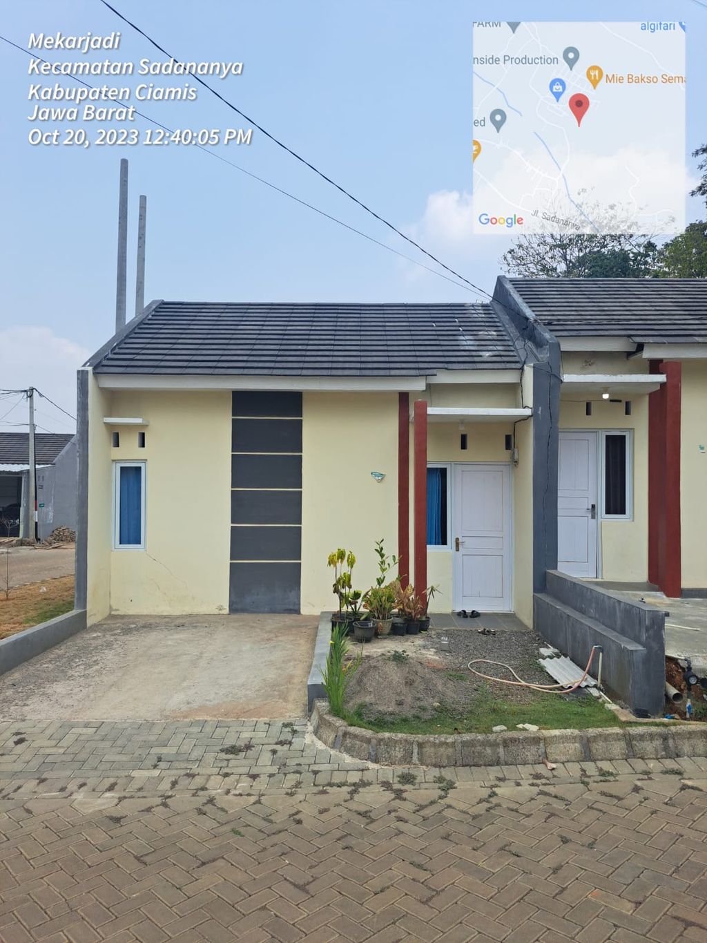 foto tampak rumah tipe 30/72 perumahan KOTA GALUH PENGEMBANGAN TAHAP 8