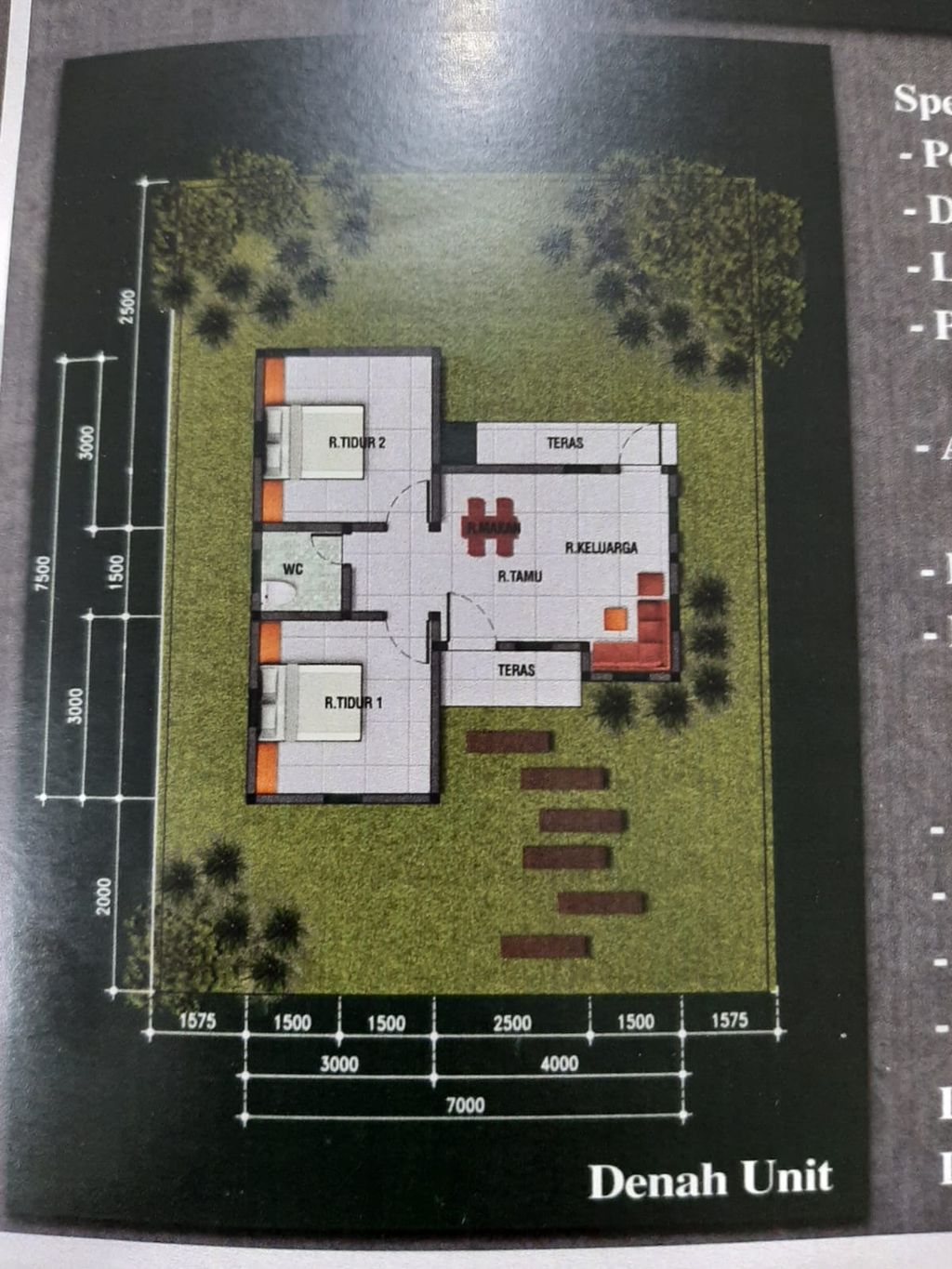 foto denah rumah tipe 36 perumahan PERUMAHAN RAINBOW HILLS 1