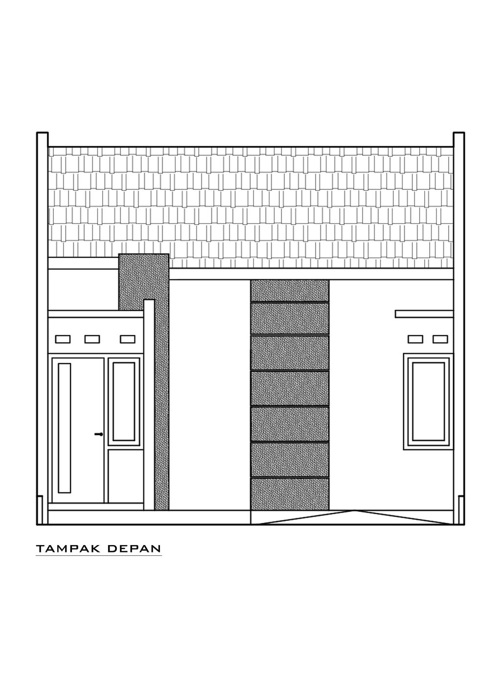 foto tampak rumah tipe 30/72 perumahan Kota Impian Cigasong