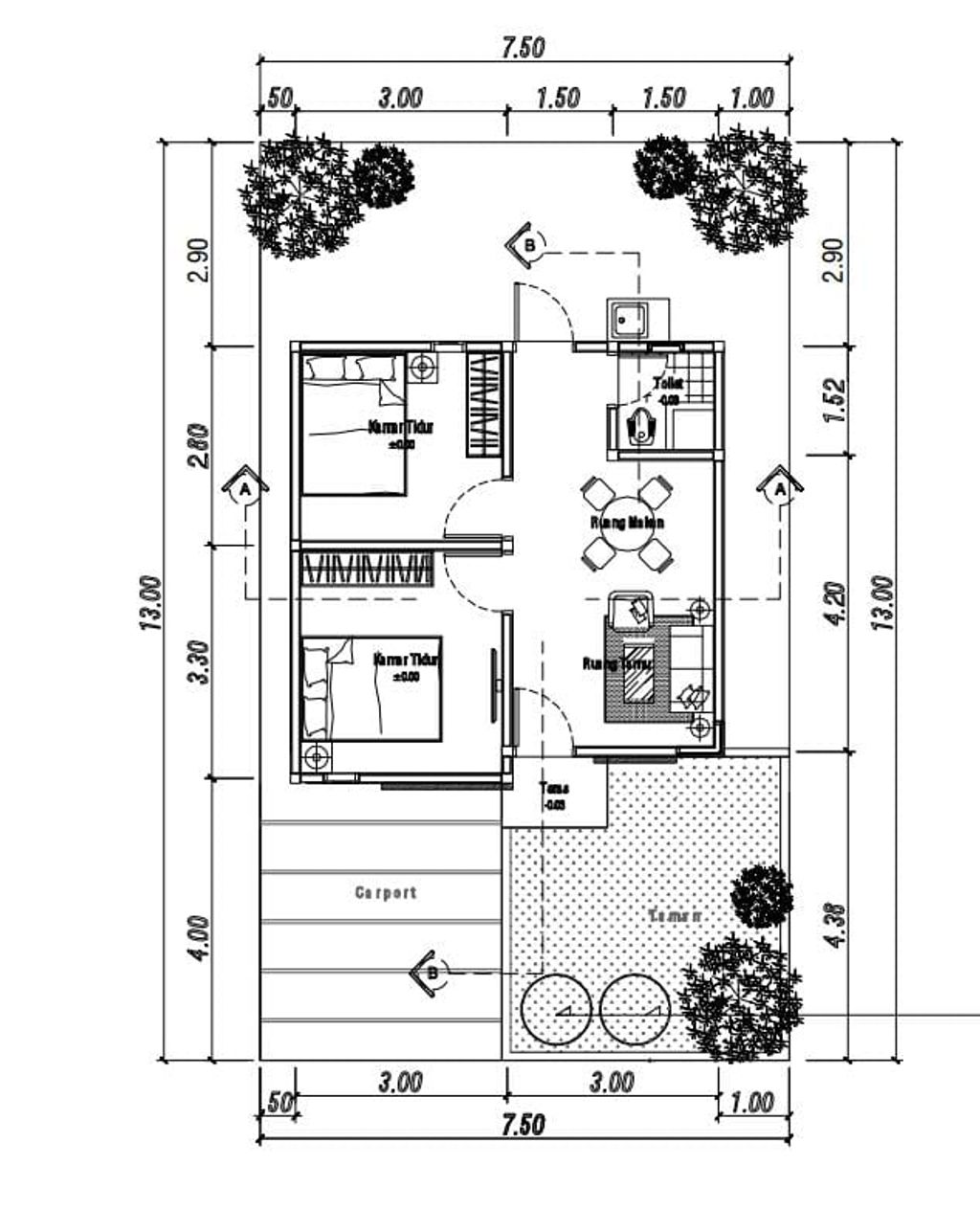 foto denah rumah tipe 36 perumahan BELITONG ESTATE 2