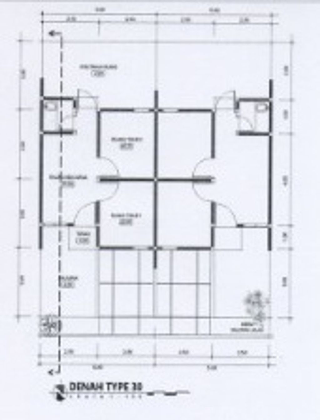 foto denah rumah tipe 30/60 perumahan DALEM KORIPAN BARU