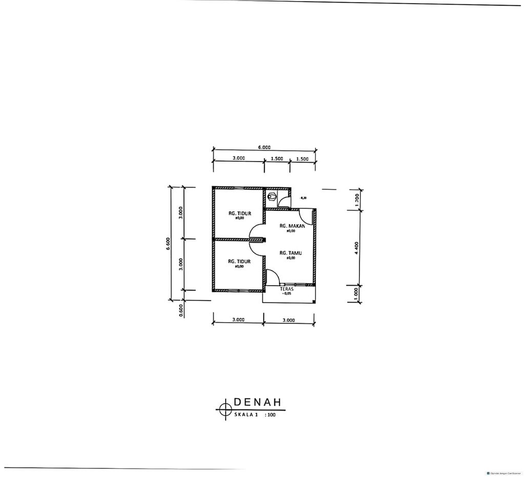 foto denah rumah tipe Edelweis perumahan The Harvest Land Lembean