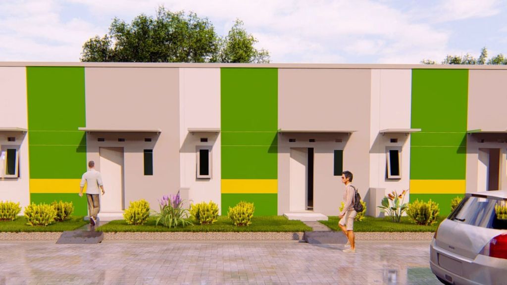 foto tampak rumah tipe 36 perumahan GOLDEN BAJENG RESIDENCE