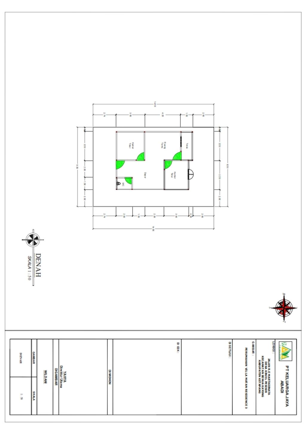 foto denah rumah tipe 36 perumahan PERUMAHAN VILLA MATAN RESIDENCE 3
