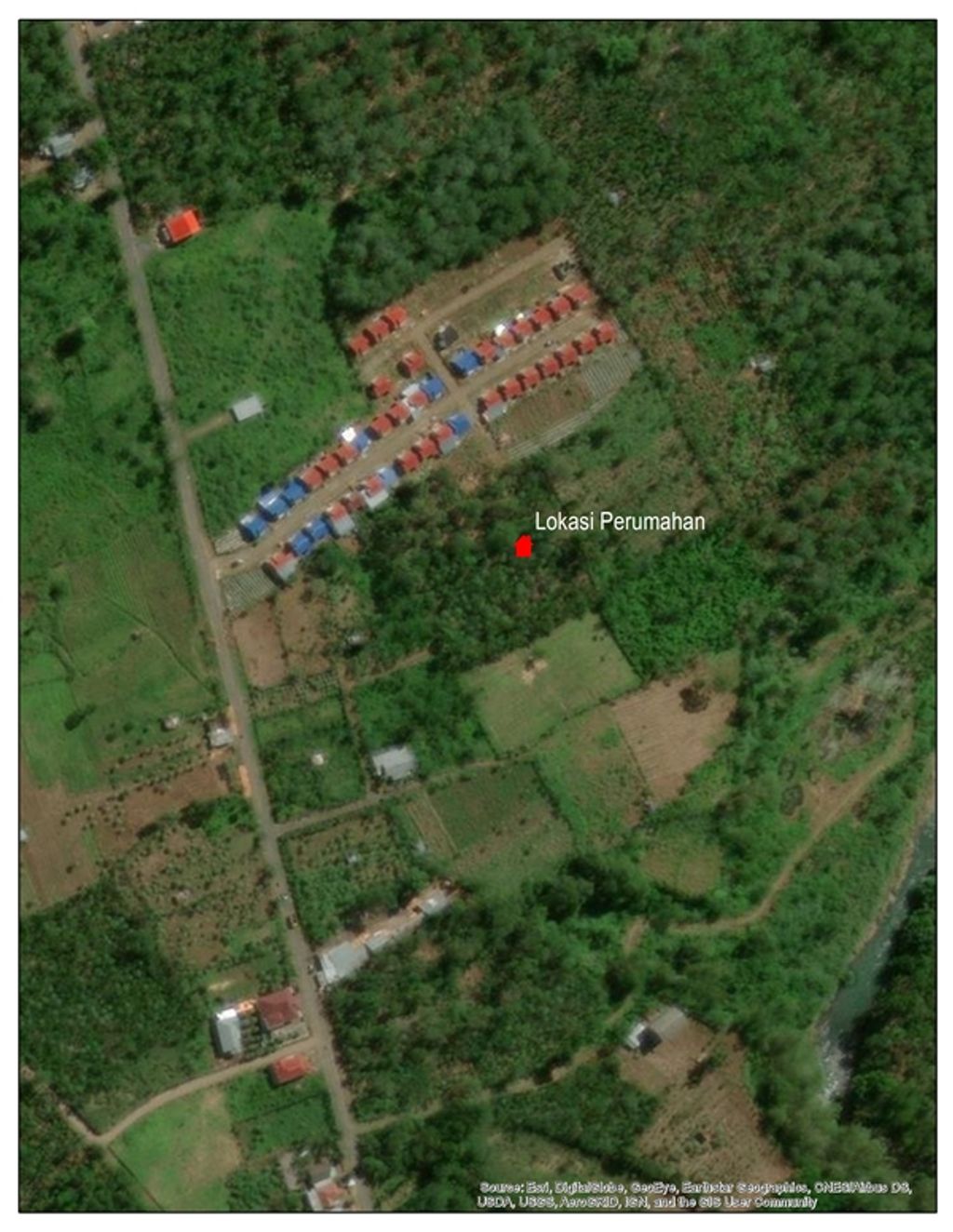foto posisi tengah perumahan Perum Vioba Indah