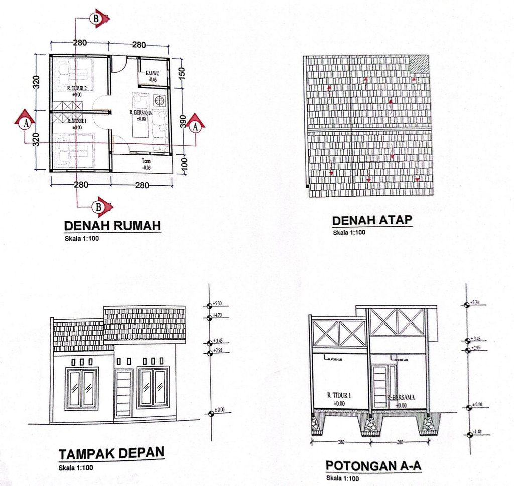 foto denah rumah tipe SUBSIDI 36 perumahan Asmaul Husna 3