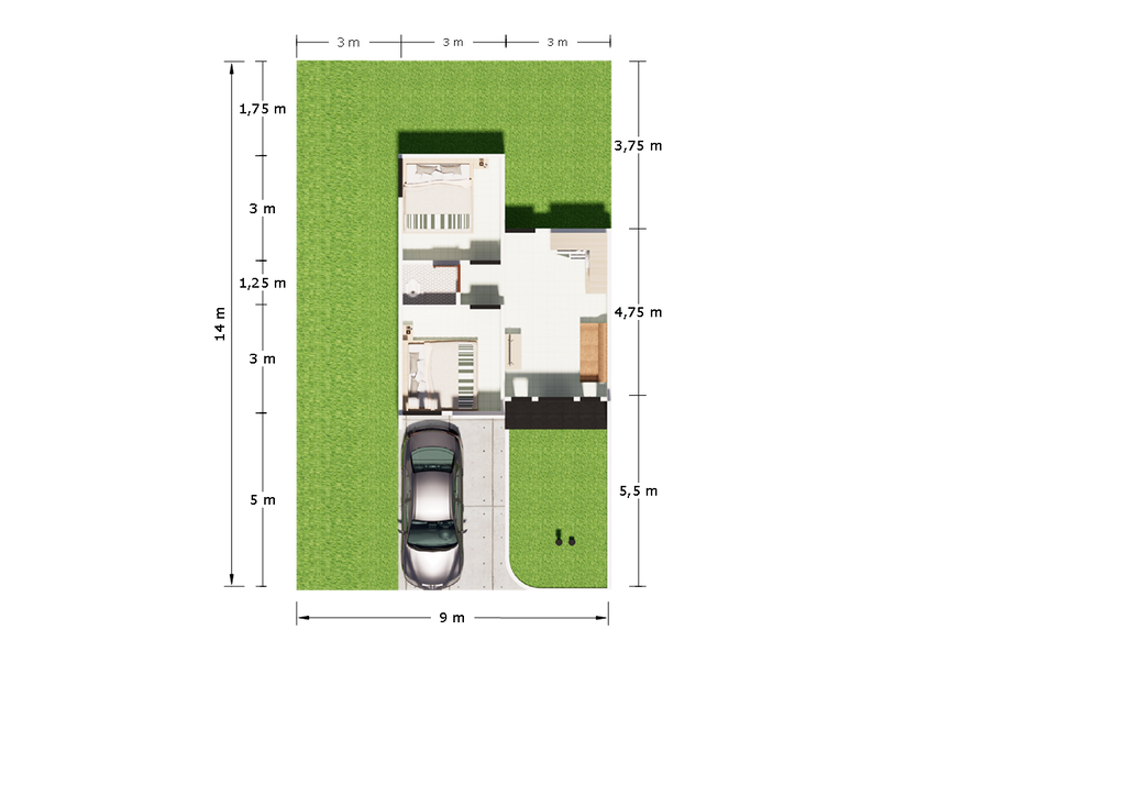 foto denah rumah tipe 36 perumahan GRIYA PERMATA REGENCY II