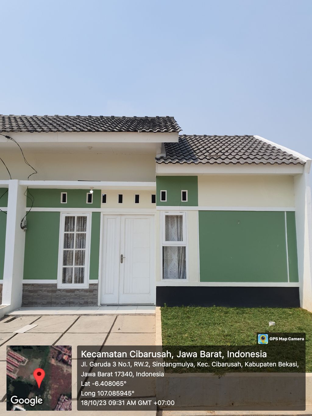 foto tampak rumah tipe RUBY perumahan Harmony Sindang Mulya