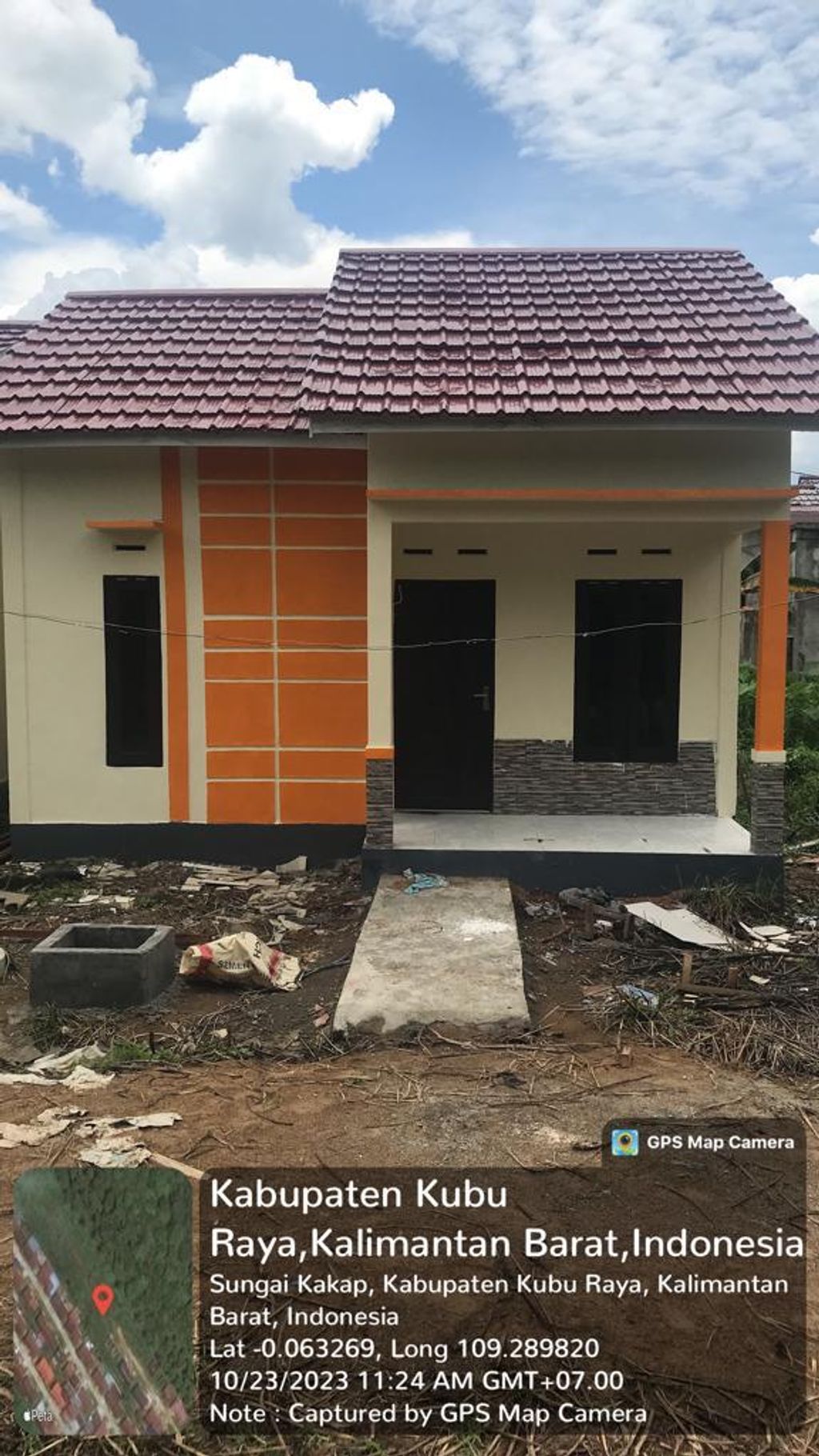 foto tampak rumah tipe 36 perumahan Zamrud Swadaya Residence 2